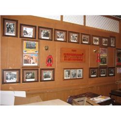 (lot) 19 framed photos on wall of The 