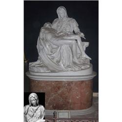 Handcut PIETA Carrara Marble Statue