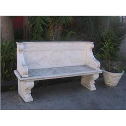 Carrara marble bench - Movieland Wax Museum