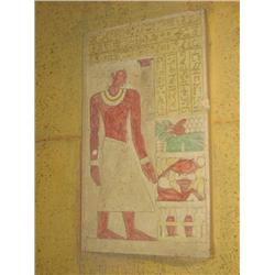 1 Hanging Egyptian style light fixture and 3 pieces Egy