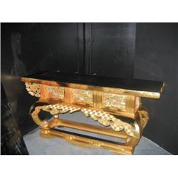 Oriental style gold table