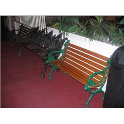 (lot) 3 wood/metal benches
