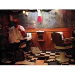 (lot) set/scene - Barber shop: 2 chairs