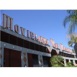 "MOVIELAND WAX MUSEUM" sign on top of the building