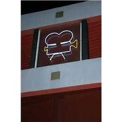2 pcs. Neon Camera signs near the top o