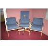Image 1 : 3 pcs. Matching Office chairs with blue