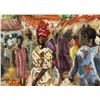 Image 3 : Ben Enwonwu Nigerian Modernist Oil on Board 1971