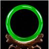 Image 1 : Chinese Green Hardstone Carved Bangle