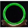 Image 1 : Chinese Green Jade Carved Bangle
