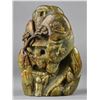Image 1 : Chinese Carved Green & Brown Jade Mountain