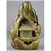 Image 2 : Chinese Carved Green & Brown Jade Mountain