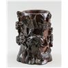 Image 1 : Chinese Zitan Carved Brush Pot