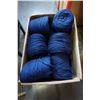 Image 1 : BOX OF NAVY BLUE WOOL YARN