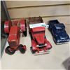 Image 1 : 3 VINTAGE METAL TOYS CAR, TRACTOR AND TRUCK