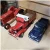 Image 2 : 3 VINTAGE METAL TOYS CAR, TRACTOR AND TRUCK
