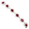 Image 2 : Pear Red Ruby 6x4 MM Bracelet
