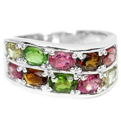 NATURAL MULTI COLOR TOURMALINE Ring