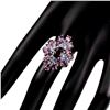 Image 3 : Natural  Rhodolite Garnet &  Blue Tanzanite Ring