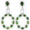 Image 1 : NATURAL AAA GREEN CHROME DIOPSIDE Earrings