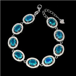 Natural Ethopian Blue Opal Bracelet