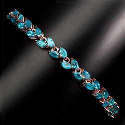 Natural Rare Brazil Neon Blue Apatite Bracelet