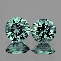 Natural Bluish Green Sapphire Pair (Flawless-VVS1)