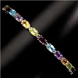 Natural Amethyst Citrine Peridot Garnet Topaz Bracelet