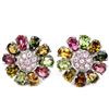 Image 1 : NATURAL MULTI COLOR TOURMALINE EARRING