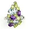 Image 2 : Natural Multi Gemstone Ring