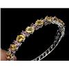 Image 2 : Natural Top Rich Yellow Citrine Rhodolite Garnet Bangle