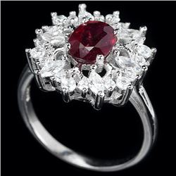 Genuine Vivid Red Ruby Ring