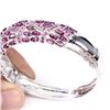 Image 3 : Natural Pink Raspberry Rhodolite Garnet Ruby Bangle