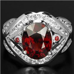 NATURAL RED SPESSARTITE GARNET Ring