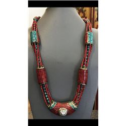 Tibet Natural Stone Tribal Queen Royal Necklace