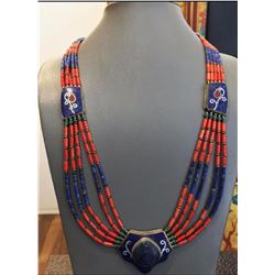 Tibet Natural Stone Tribal Queen Royal Necklace