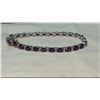 Image 1 : Natural Royal Blue Sapphire & Diamond Gold Bracelet