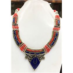 Tibet Natural Stone Tribal Queen Royal Necklace