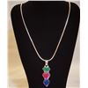 Image 1 : Awesome 8.50 cttw Ruby,Emearald & Sapphire Pendant.