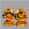 Image 1 : NATURAL GOLDEN YELLOW CITRINE Heart Pair 11 MM - FL