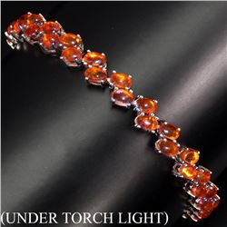 Natural Rich Orange Fire Opal 64.84 Ct Bracelet