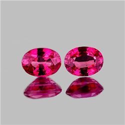 NATURAL HOT PINK BURMA SAPPHIRE PAIR - VVS