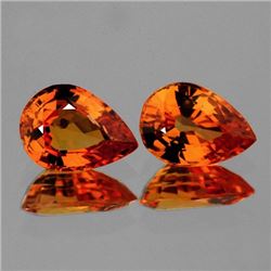 Mandarin Orange Spessartite Garnet Pair