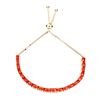 Image 1 : Natural Oval Orange Italian Coral Bracelet