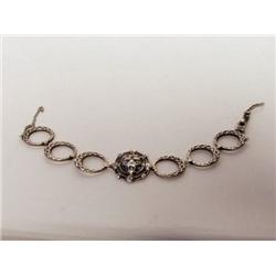 British Sterling Bracelet with Lion Mask