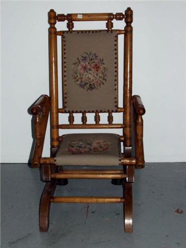 Victorian Oak Platform Rocker