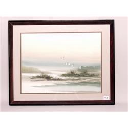 Canadian Watercolour: Mallards in Fligh