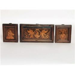 Three 17th C. Italian Inlaid Panels