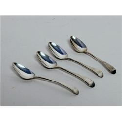 British Sterling 1796 Four Teaspoons