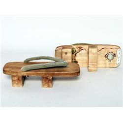 Antique Japanese Wooden Sandles