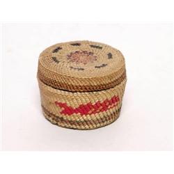 Nootka Circular Lidded Basket - Whalers